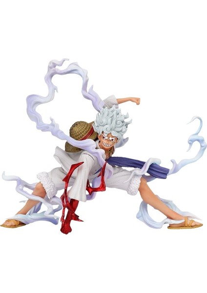 Anime One Piece Güneş Tanrısı Nika Beşinci Vites Luffy Çömelme Pozisyonu Ikinci Vites Meyve Uyanışı Beyaz Saçlı Anime Figür Modeli (Yurt Dışından)