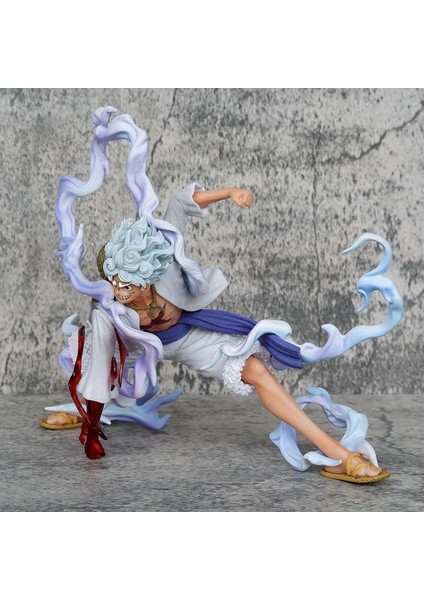 Anime One Piece Güneş Tanrısı Nika Beşinci Vites Luffy Çömelme Pozisyonu Ikinci Vites Meyve Uyanışı Beyaz Saçlı Anime Figür Modeli (Yurt Dışından) modelleri