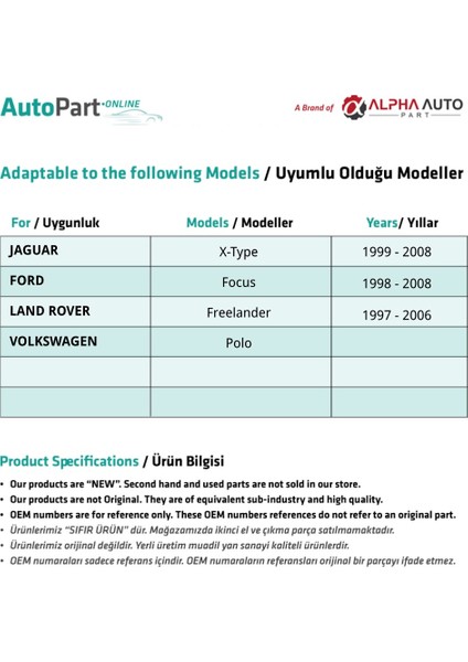 Ford Focus için Sol Ön-Arka Cam Kriko Makarası fiyatları