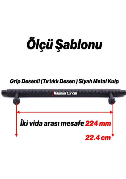 Martin Siyah Metal Kulp 224 mm Mobilya Çekmece Mutfak Dolabı Dolap Modern Kapak Kulpları Grip Desen fiyatları