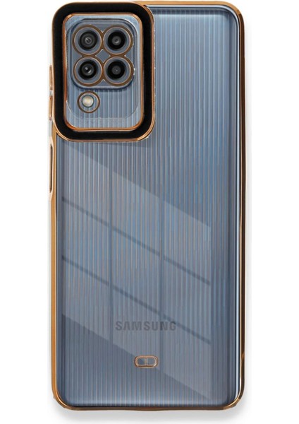 Samsung Galaxy A22 Kılıf Liva Lens Silikon - Siyah