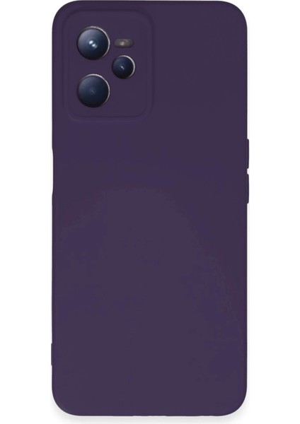 Realme C35 Kılıf Nano Içi Kadife Silikon - Mor