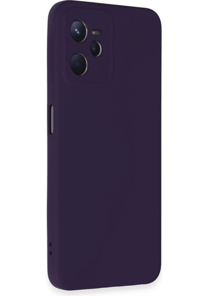 Realme C35 Kılıf Nano Içi Kadife Silikon - Mor fiyatları