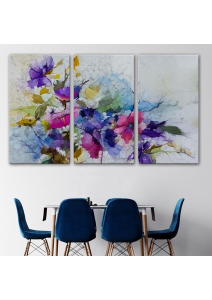 Çiçekler Modern Soyut Çalışma Dekoratif Kanvas Tablo, Duvar Dekoru 3650 modelleri