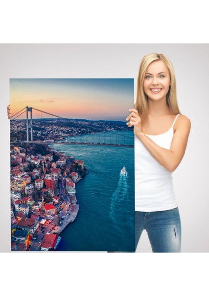 Kuş Bakışı Boğaziçi Dekoratif Kanvas Tablo, Duvar Dekoru 5971