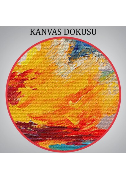 Yağlıboya Görünüm Deniz ve Gün Batımı Dekoratif Kanvas Tablo, Duvar Dekoru 3525