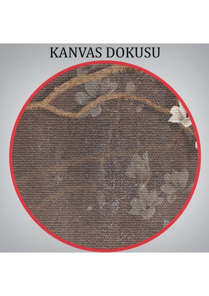 Yağlıboya Görünüm Ağaçta Beyaz Çiçekler Dekoratif Kanvas Tablo, Duvar Dekoru 3736