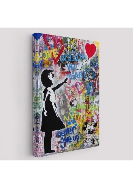 Balon Kız Sanatı, Banksy Dekoratif Kanvas Tablo, Duvar Dekoru 5317
