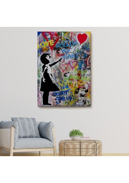 Balon Kız Sanatı, Banksy Dekoratif Kanvas Tablo, Duvar Dekoru 5317 fiyatları