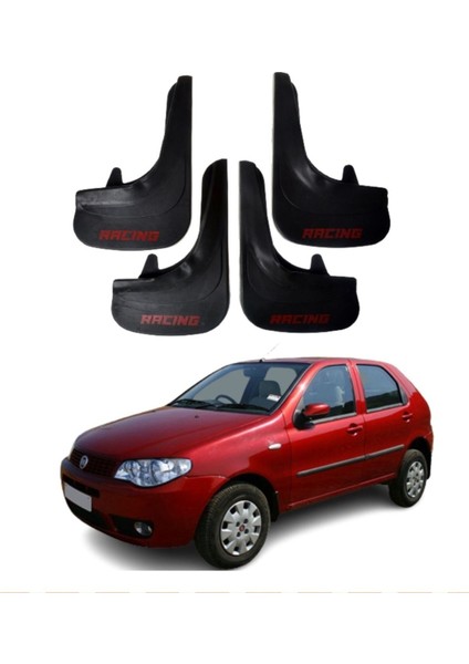 Fiat Palio Tüm Kasalara Uyumlu Racing Yazılı 4'lü Tozluk Çamurluk Paçalık Modifiye
