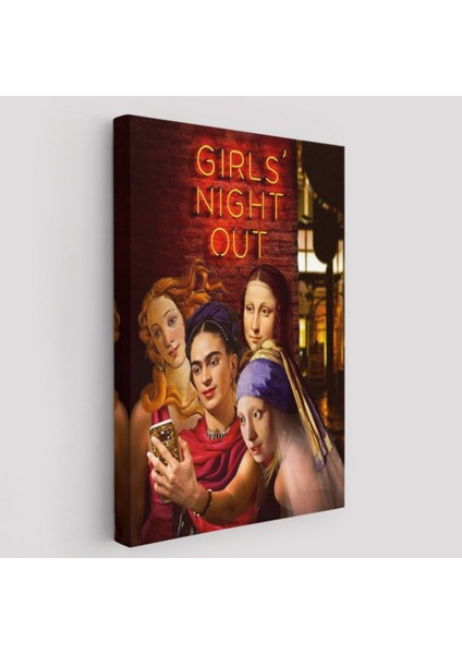 Girls Night Out, Kızlar Gecesi Dekoratif Kanvas Tablo, Duvar Dekoru 6112