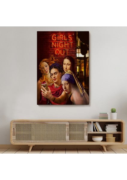 Girls Night Out, Kızlar Gecesi Dekoratif Kanvas Tablo, Duvar Dekoru 6112 modelleri