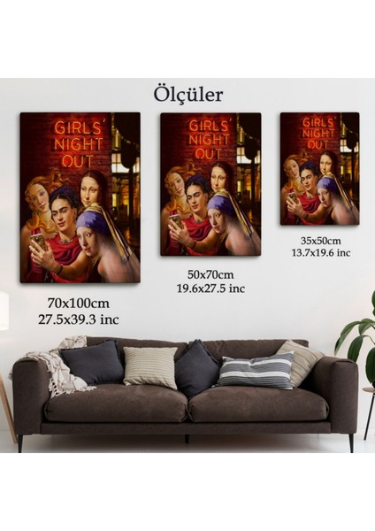 Girls Night Out, Kızlar Gecesi Dekoratif Kanvas Tablo, Duvar Dekoru 6112 fırsatları