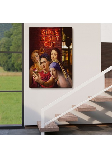 Girls Night Out, Kızlar Gecesi Dekoratif Kanvas Tablo, Duvar Dekoru 6112 indirimleri