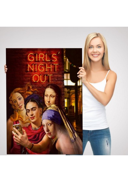 Girls Night Out, Kızlar Gecesi Dekoratif Kanvas Tablo, Duvar Dekoru 6112