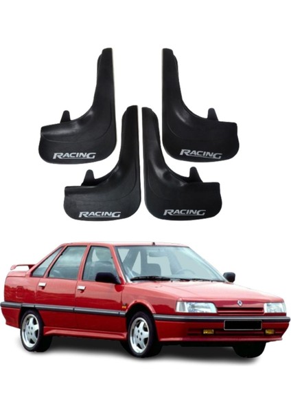 Renault R 21 Tüm Kasalara Uyumlu Racing Yazılı 4'lü Tozluk Çamurluk Paçalık Modifiye
