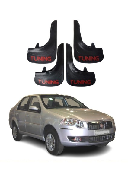 Fiat Siena Uyumlu Tuning Yazılı 4'lü Tozluk Çamurluk Paçalık Modifiye