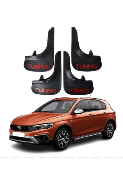 Fiat Egea Cross Tüm Kasalara Uyumlu Tuning Yazılı 4'lü Tozluk Çamurluk Paçalık Modifiye