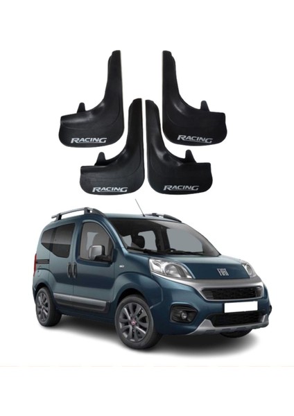 Fiat Fiorino Tüm Kasalara Uyumlu Racing Yazılı 4'lü Tozluk Çamurluk Paçalık Modifiye