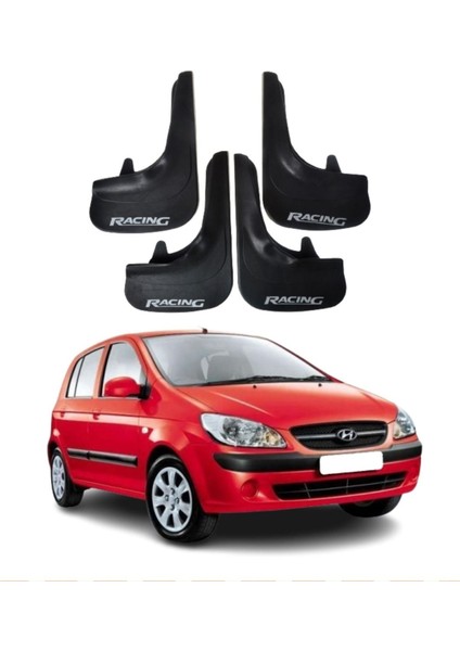 Hyundai Getz Tüm Kasalara Uyumlu Racing Yazılı 4'lü Tozluk Çamurluk Paçalık Modifiye