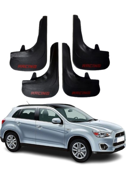 Mitsubishi Asx Uyumlu Racing Yazılı 4'lü Tozluk Çamurluk Paçalık Modifiye