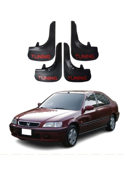Honda Civic Euro Sd 2006-2001 Uyumlu Tuning Yazılı 4'lü Tozluk Çamurluk Paçalık Modifiye