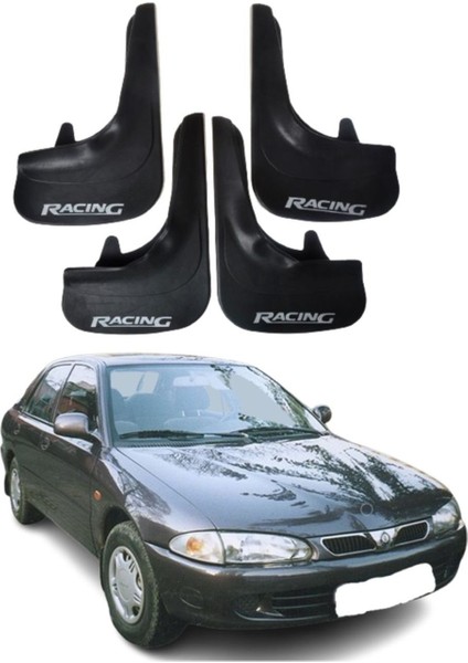 Proton 416 Uyumlu Racing Yazılı 4'lü Tozluk Çamurluk Paçalık Modifiye