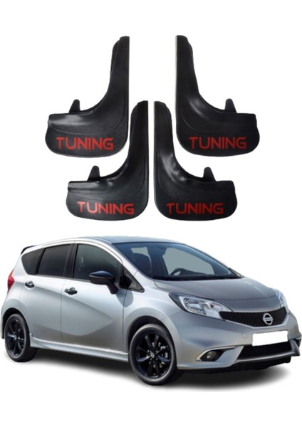 Nissan Note Uyumlu Tuning Yazılı 4'lü Tozluk Çamurluk Paçalık Modifiye