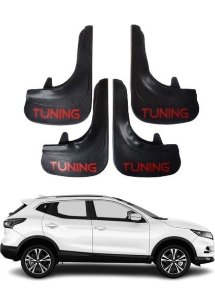 Nissan Qashaqai Uyumlu Tuning Yazılı 4'lü Tozluk Çamurluk Paçalık Modifiye