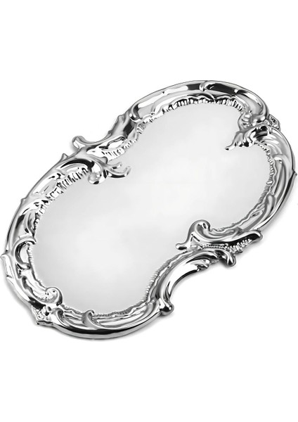 Şık Paslanmaz Çelik Sunum Tepsisi, Çay, Kahve ve Ikramlıklar Için Tek Kişilik modelleri