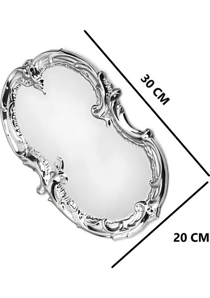 Şık Paslanmaz Çelik Sunum Tepsisi, Çay, Kahve ve Ikramlıklar Için Tek Kişilik fırsatları