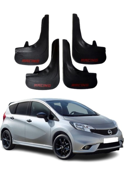 Nissan Note Uyumlu Racing Yazılı 4'lü Tozluk Çamurluk Paçalık Modifiye