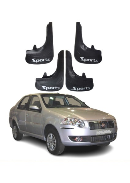 Fiat Siena Uyumlu Sports Yazılı 4'lü Tozluk Çamurluk Paçalık Modifiye