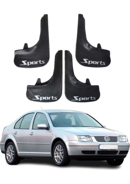Volkswagen Bora Uyumlu Sports Yazılı 4'lü Tozluk Çamurluk Paçalık Modifiye