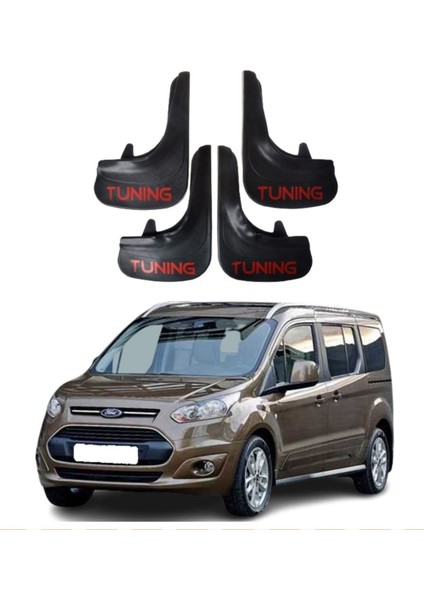 Ford Connect 4 Kapı 14 ve Sonrası Uyumlu Tuning Yazılı 4'lü Tozluk Çamurluk Paçalık Modifiye