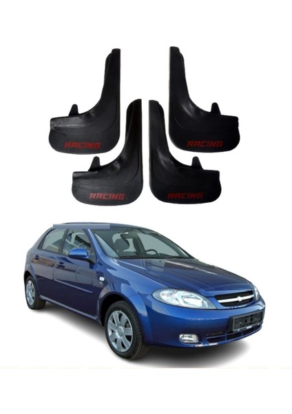 Chevrolet Lacetti Hb Uyumlu Racing Yazılı 4'lü Tozluk Çamurluk Paçalık Modifiye