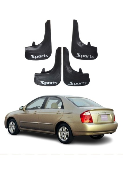 Kia Cerato 2004-2009 Uyumlu Sports Yazılı 4'lü Tozluk Çamurluk Paçalık Modifiye