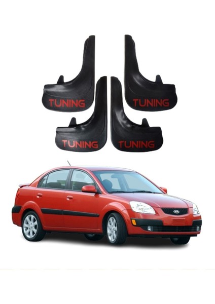 Kia Rio 2006-2011 Uyumlu Tuning Yazılı 4'lü Tozluk Çamurluk Paçalık Modifiye