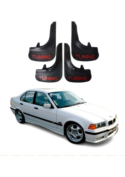 Bmw E36 Uyumlu Tuning Yazılı 4'lü Tozluk Çamurluk Paçalık Modifiye