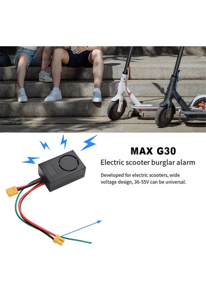 1150DB Yüksek Sesle Kablosuz Anti-Hırsızlık Titreşim Elektrikli Scooter Güvenlik Alarmı Uzaktan Ninebot MAX-G30 Scooter Aksesuarları (Yurt Dışından) modelleri