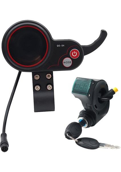 Qs-S4 36V-60V Başparmak Gaz LCD Ekran + 3pın Ateşleme Kilit Anahtarı Sıfır 8 9 10 8x 10X Elektrikli Scooter 6pın Ekran (Yurt Dışından) indirimleri