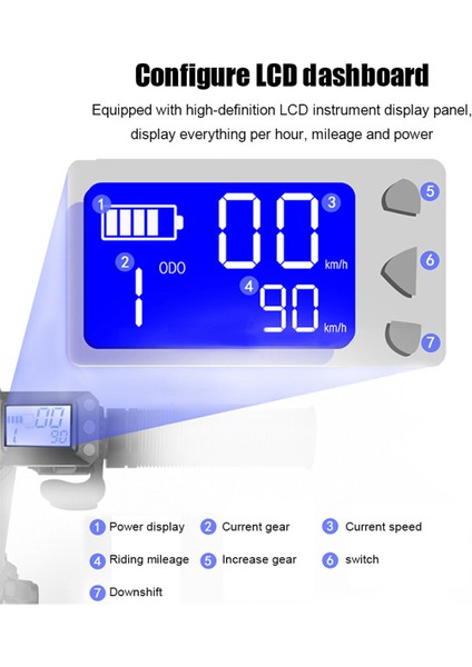 36V Elektrikli Scooter Denetleyicisi + LCD Ekran + Fren + Uzatma Kablosu Motor Kontrol Cihazı Elektrikli Scooter Parçası (Yurt Dışından) fırsatları