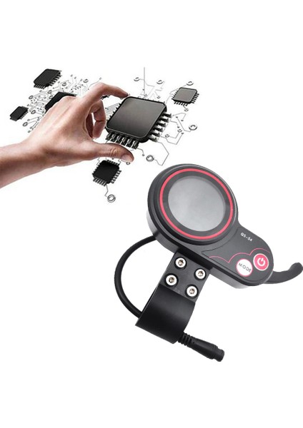 Qs-S4 72V Başparmak Gaz Kelebeği LCD Ekran Ölçer + Kontak Kilit Anahtarı Sadece Sıfır 11X Elektrikli Scooter 6pın Ekran Için (Yurt Dışından) fiyatları