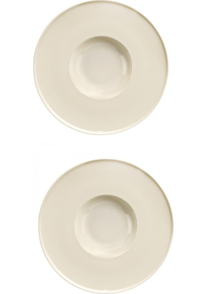 24 cm Spagetti-Makarna Tabağı Seti, 2'li, Ekru fiyatları