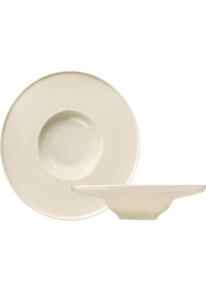 24 cm Spagetti-Makarna Tabağı Seti, 2'li, Ekru modelleri