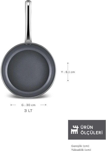 30 cm Swiss Crystal Metal Tava, Şık Tasarım ve Dayanıklı Yapısı ile Mutfakta Tercih Edilen Ürün fiyatları
