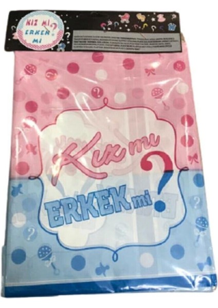 Çok Renkli, 120X180 Cm, Cinsiyet Temalı Masa Örtüsü, Partilere Uygun