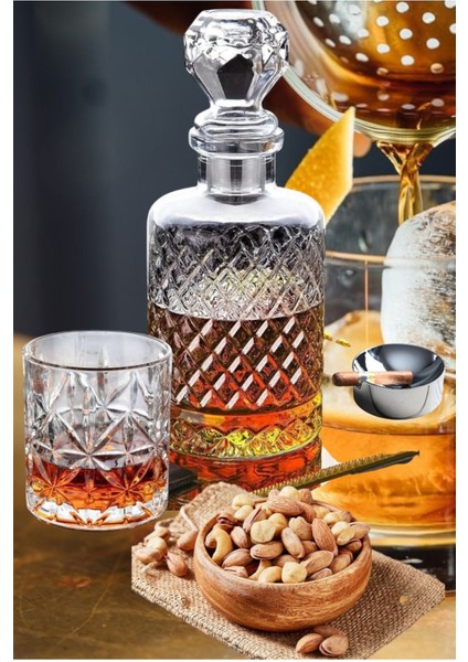 7 Parça Kristal Viski Takımı Seti, 1250 Ml, 6 Bardak, Şarap, Votka, Kadeh fiyatları