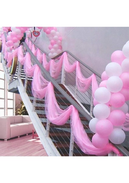 Pembe Parlak Kristal Tül, Doğum Günü, Düğün, Kına, Sünnet Süsleme, 3 Metre fiyatları