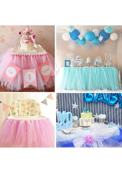 Pembe Parlak Kristal Tül, Doğum Günü, Düğün, Kına, Sünnet Süsleme, 3 Metre modelleri